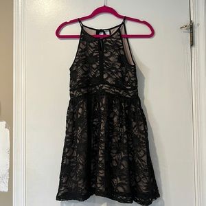 Black Lace sparkly halter Junior dress size 16